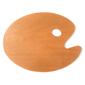 Blank wooden painter's palette